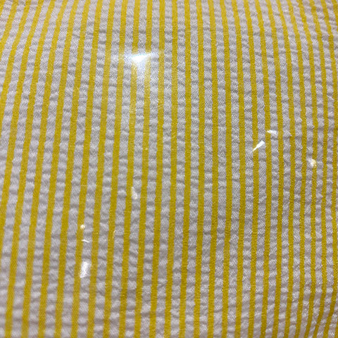 Yellow White Stripe Cotton Toilet Bag