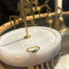 Thin Gold Rectangular Emerald Stone Ring