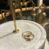 Thin Gold Rectangular Ruby Stone Ring