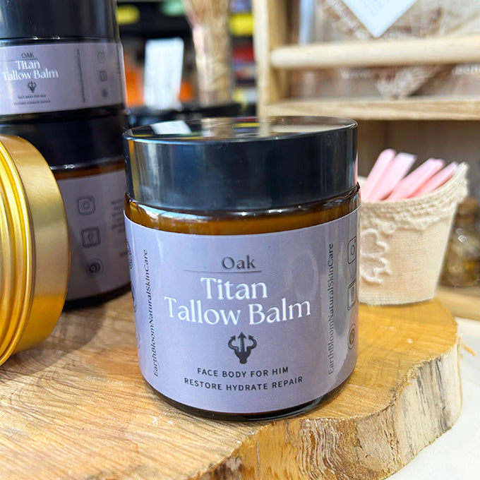 Titan Oak Tallow Balm 100g Amber Jar