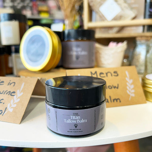 Titan Oak Tallow Balm 30g Amber Jar