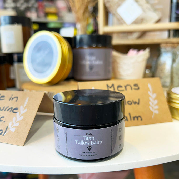 Titan Oak Tallow Balm 30g Amber Jar