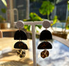 Uma Dark Grey Gold Earrings