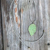 Green Crystal Leaf Pendant - Brighton Beach Boho