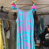 Turquoise Embroidered Mini Dress - Brighton Beach Boho