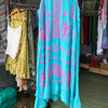 Turquoise Embroidered Mini Dress - Brighton Beach Boho