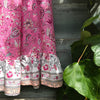 French Pink Ruffle Midi Skirt