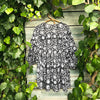 Saesha Block Print Charcoal Top